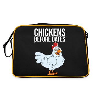 Chickens Before Dates - Retro Bag - black/gold - Back