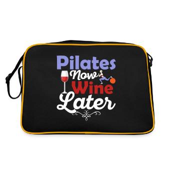 Pilates maintenant vin plus tard exercice de remise en forme - Sac Retro - noir/or - Dos