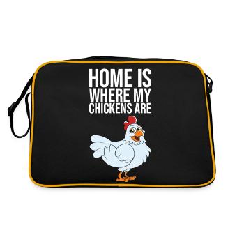 Home Is Where My Chickens Are - Retro Bag - black/gold - Back