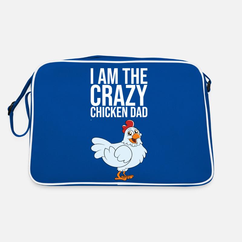 I Am The Crazy Chicken Dad Retro Tasche