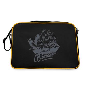 Mögen wir nie dein Wunder verlieren Mögen wir nie - Retro Tasche - Schwarz/Gold - Hinten