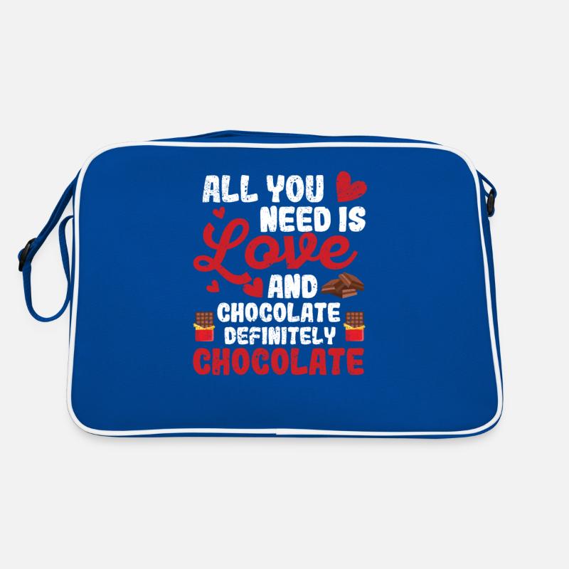 Tout ce dont vous avez besoin, c’est d’amour et de chocolat Sac Retro
