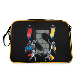 Medieval Knights Medieval History - Retro Bag - black/gold - Back