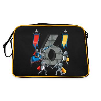 Medieval Knights Medieval History - Retro Bag - black/gold - Back