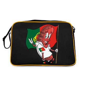 Portuguese Pork Bratwurst - Retro Bag - black/gold - Back