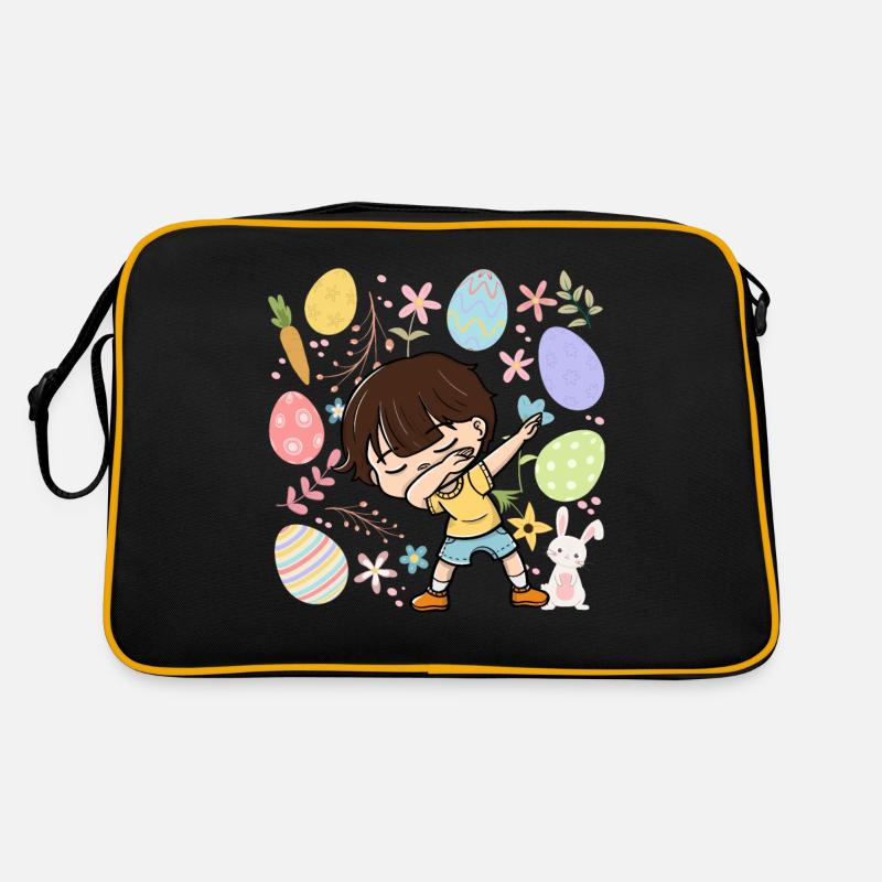 Dabbing Boy Bunte Eier Osterkostüm Holida Retro Tasche