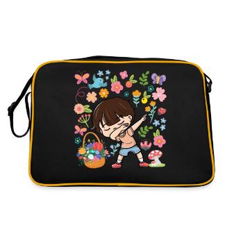 Dabbing Boy Hippie Bouquet Basket Spring - Sac Retro - noir/or - Dos
