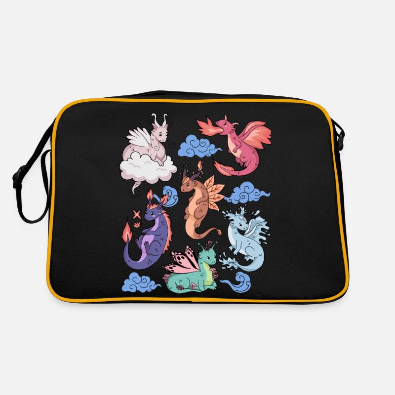 Flug Der Drachen Niedliche Elementare Mythische Retro Tasche