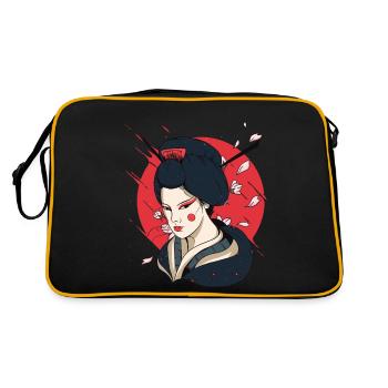 Nippon Sun Sakura Tokyo Japan Japanese Geisha - Retro Bag - black/gold - Back