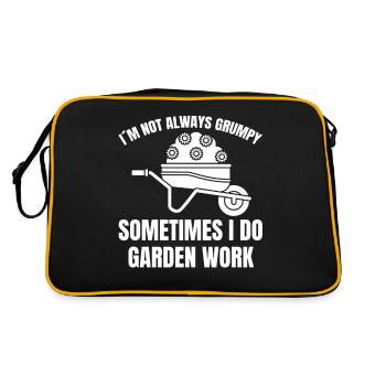 Gardener Orchard Gift Hobby Gardener Garden - Retro Bag - black/gold - Back