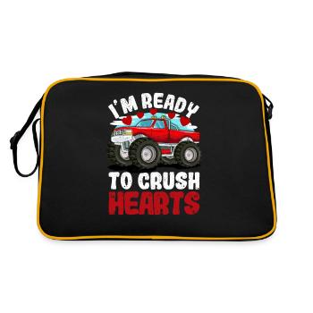 Ich bin bereit, Herzen zu zerquetschen Monster - Retro Tasche - Schwarz/Gold - Hinten