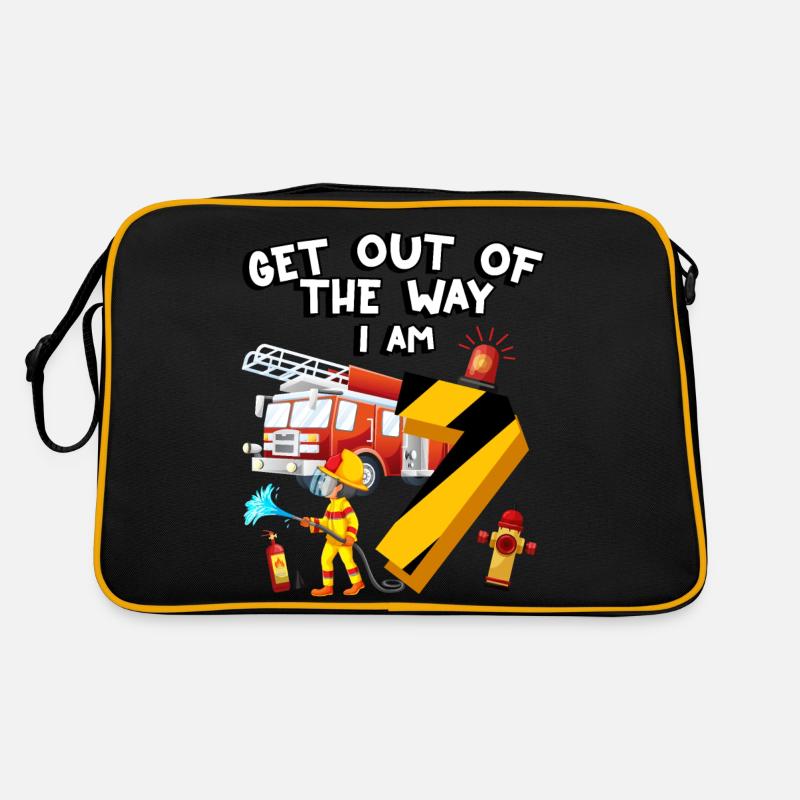 Fire engine Firefighting I am 7 years old Retro Bag