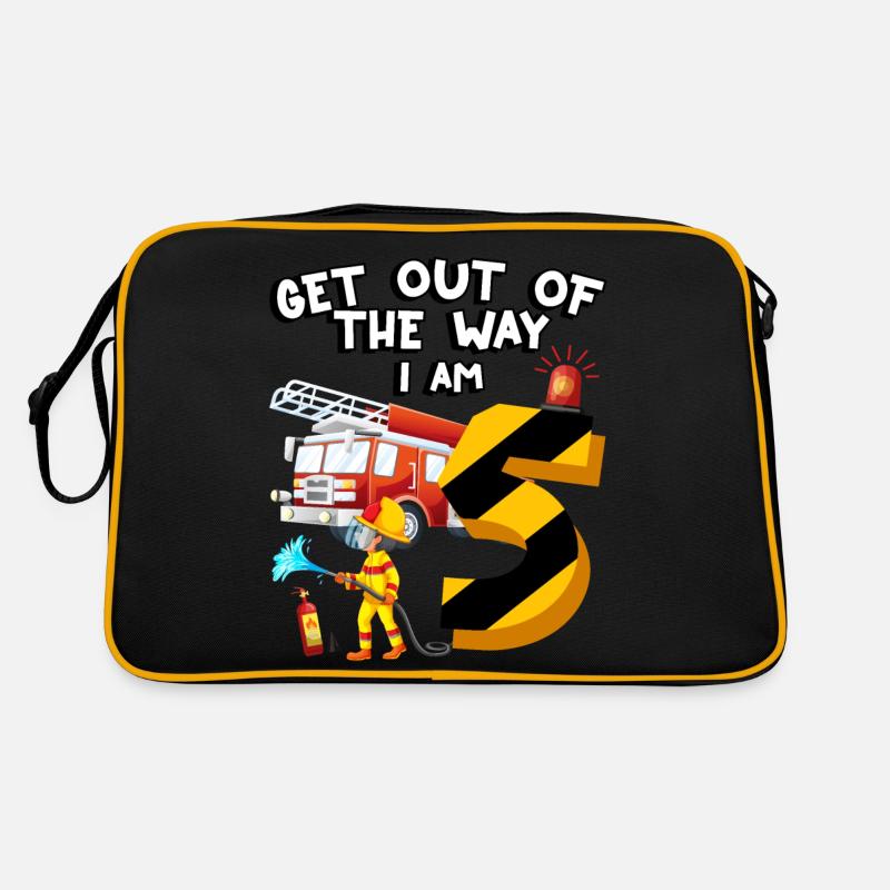 Fire engine firefighting I am 5 years old Retro Bag
