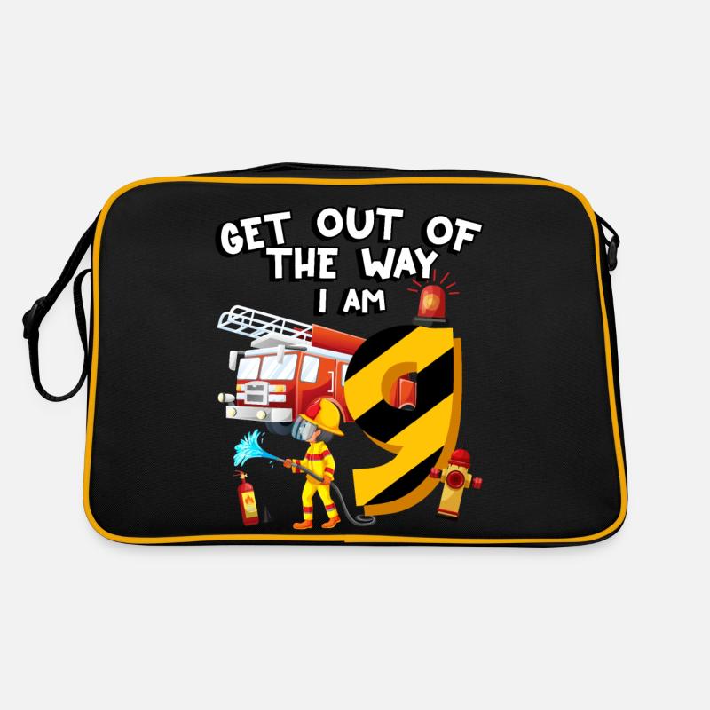 Fire engine firefighting I am 9 years old Retro Bag