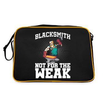 Blacksmith Not For The Weak Metalsmith Design - Retro Bag - black/gold - Back