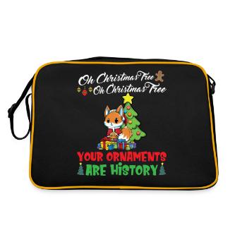 Oh Christmas Tree Your Ornaments Are History - Retro Bag - black/gold - Back