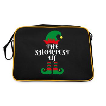 The SHORTEST ELF Santa's Little Helper Christmas - Retro Bag - black/gold - Back