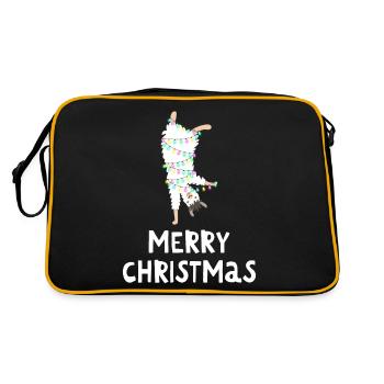 Joyeux Noël Drôle de Chemise de Noël - Sac Retro - noir/or - Dos
