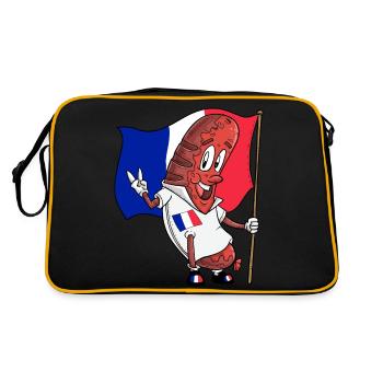 French Pork Bratwurst - Retro Bag - black/gold - Back