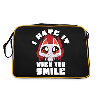 I hate it when you smile | - Retro Bag - black/gold - Back