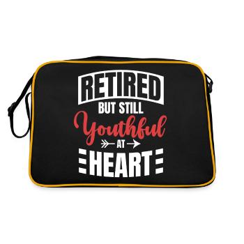 Retired, but still young at heart - Retro Bag - black/gold - Back