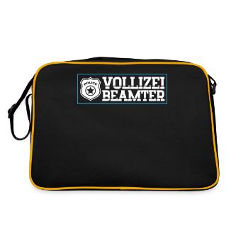 VOLLIZEI BEAMTER Junggesellenabschied Bier Saufen - Retro Tasche - Schwarz/Gold - Hinten