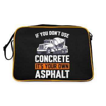 Drôle de finisseur de béton pour homme Cement Mason - Sac Retro - noir/or - Dos