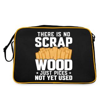 Lustige Holzbearbeitung für Tischler Vater Ehemann - Retro Tasche - Schwarz/Gold - Hinten