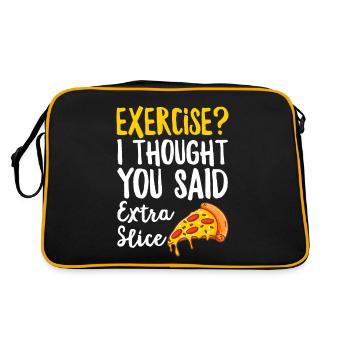 Exercice Je pensais que vous aviez dit nourriture de tranche supplémentaire - Sac Retro - noir/or - Dos