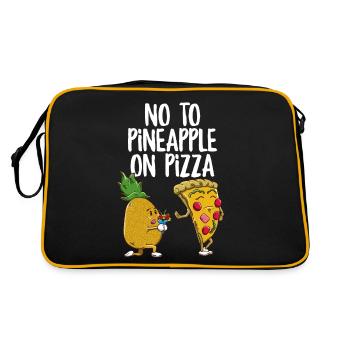 Drôle de pizza à l’ananas Hater Non à l’ananas sur - Sac Retro - noir/or - Dos