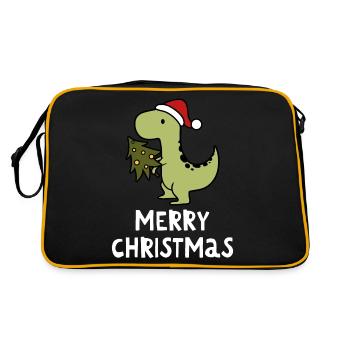 Joyeux Noël Drôle de Chemise de Noël - Sac Retro - noir/or - Dos