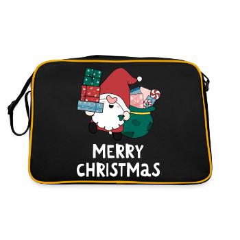 Joyeux Noël Drôle de Chemise de Noël - Sac Retro - noir/or - Dos