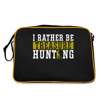 Metaldetektor Schatzsucher Schatzsuche - Retro Tasche - Schwarz/Gold - Hinten