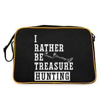 Metaldetektor Schatzsucher Schatzsuche - Retro Tasche - Schwarz/Gold - Hinten