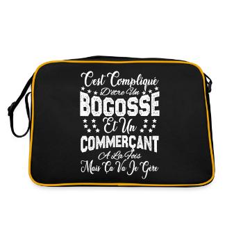 c'est compliqué d'être un Bogosse et un Commerçant - Sac Retro - noir/or - Dos