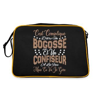 c'est compliqué d'être un Bogosse et un Confiseur. - Sac Retro - noir/or - Dos