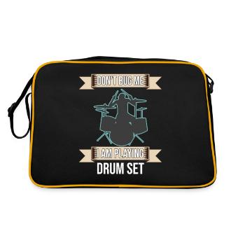 Ne me dérangez pas, je joue de la batterie - Sac Retro - noir/or - Dos