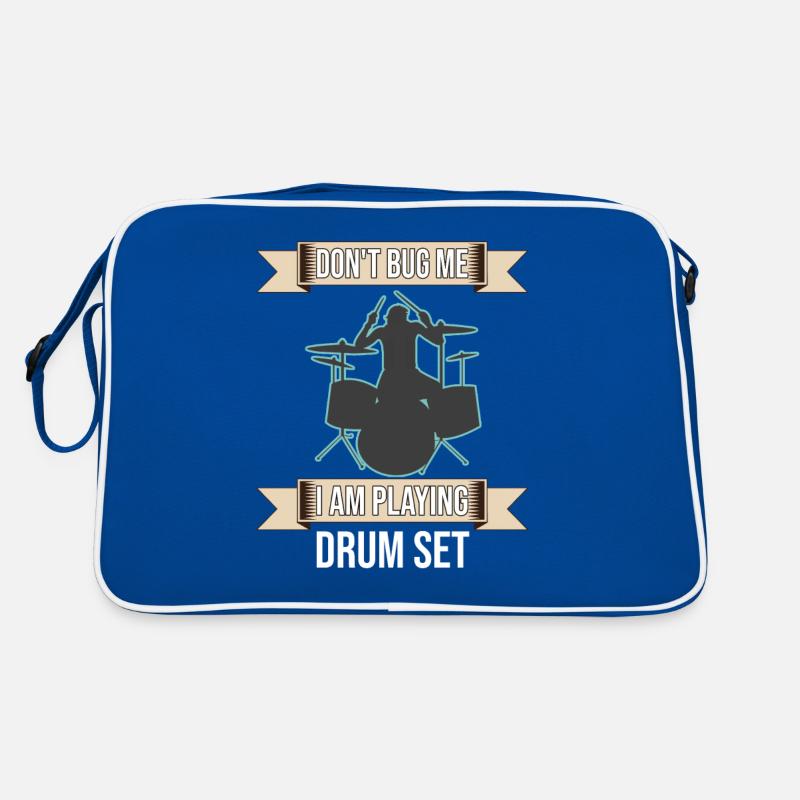Don't Bug Me I Am Playing Drum Set Retro Bag