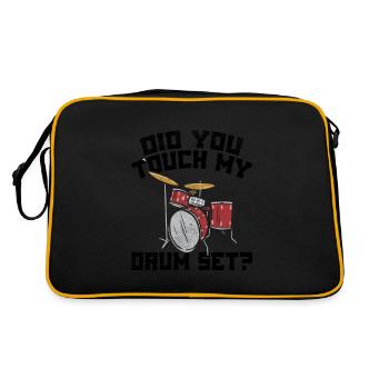 Did You Touch My Drum Set - Retro Bag - black/gold - Back