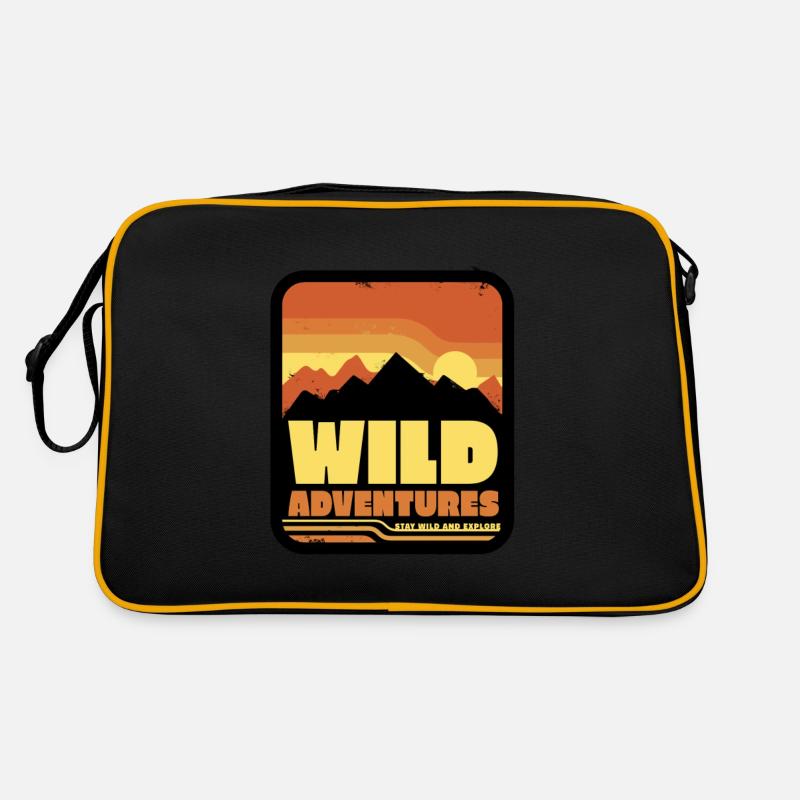 Camping Aventures Sauvage - Sac Retro - noir/or
