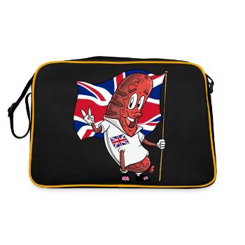 English Pork Bratwurst - Retro Bag - black/gold - Back
