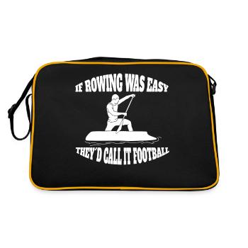 Rowing funny rower rower saying rowing club - Retro Bag - black/gold - Back