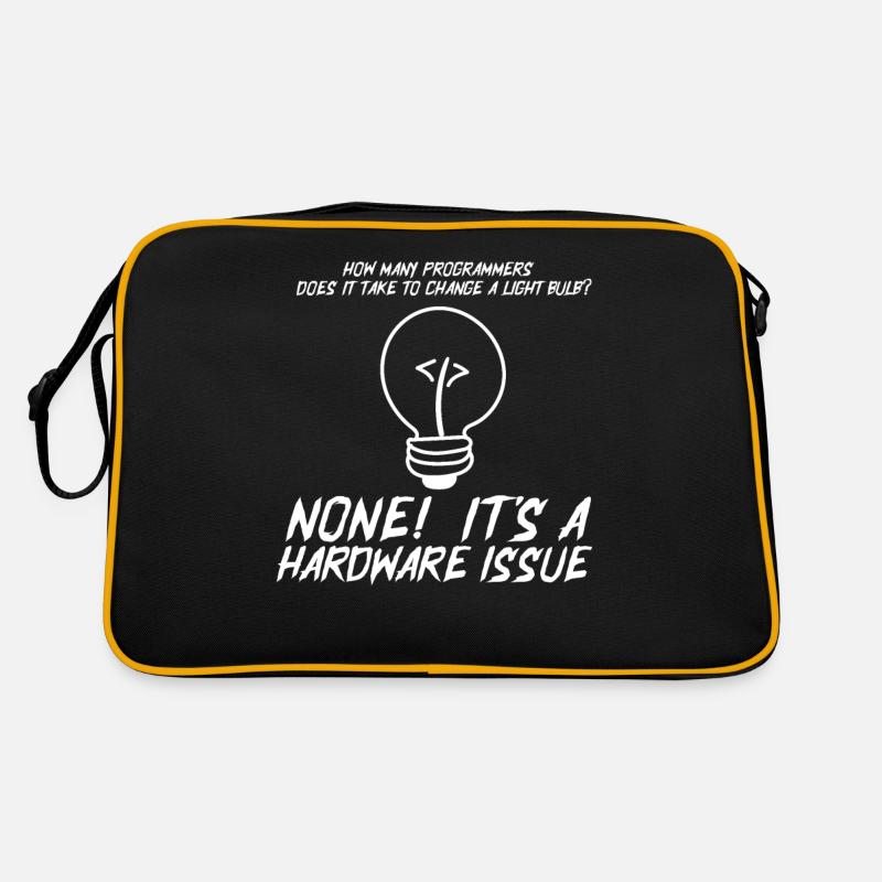 Déclaration matérielle d’ampoule drôle des programmeurs Sac Retro