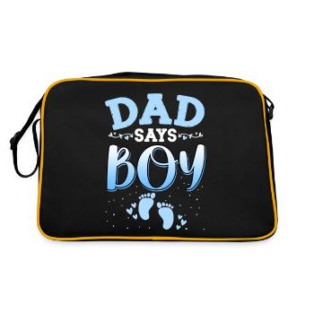 Un père dit que le sexe d’une fille révèle un nouveau-né - Sac Retro - noir/or - Dos