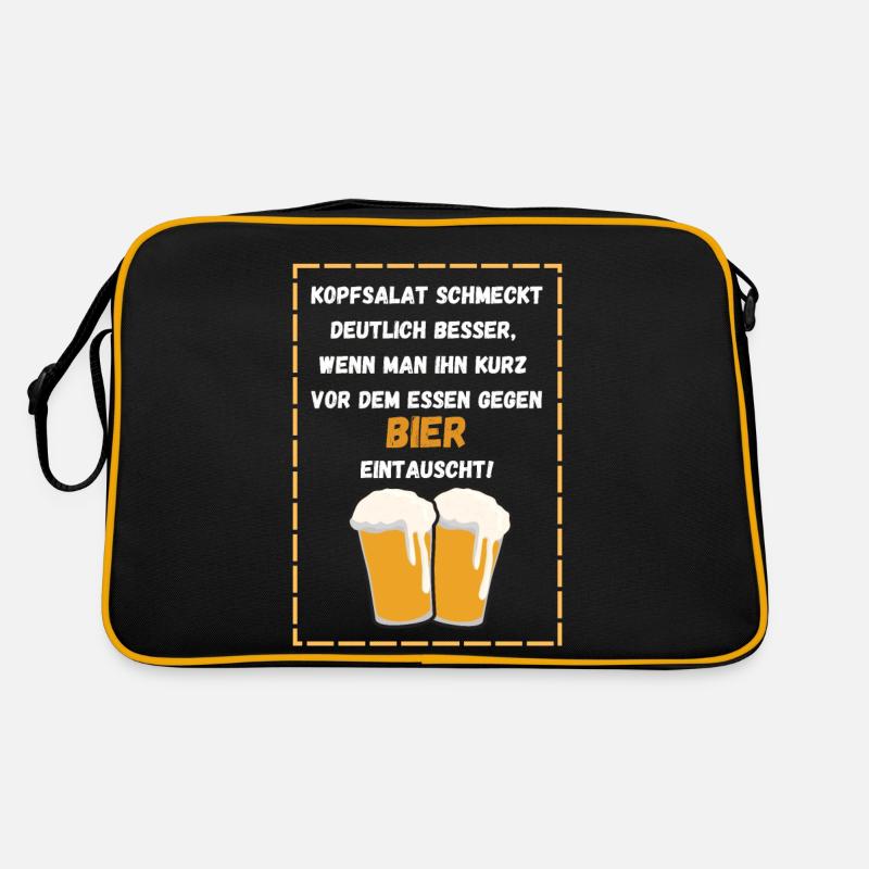 Bier statt Kopfsalat Retro Tasche