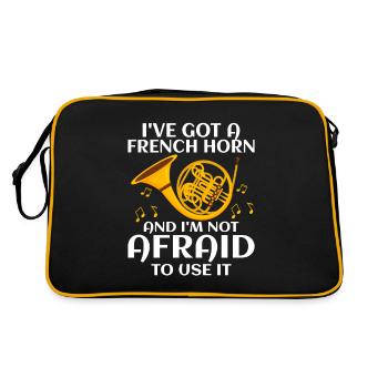 J’ai une corne Français et je n’ai pas peur de l’utiliser - Sac Retro - noir/or - Dos