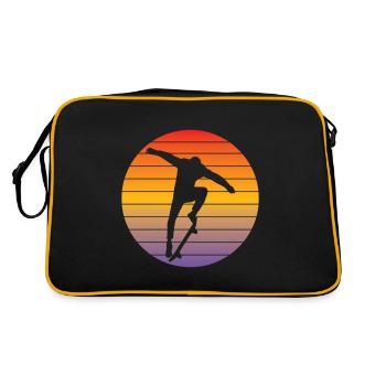Skateboard Skating Longboard Skater Skateboarding - Sac Retro - noir/or - Dos