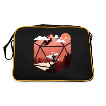 RPG RPG jeux de rôle sur table jeu de rôle de joueur - Sac Retro - noir/or - Dos