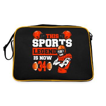 This sports legend is now 34, rugby game 34. - Retro Bag - black/gold - Back
