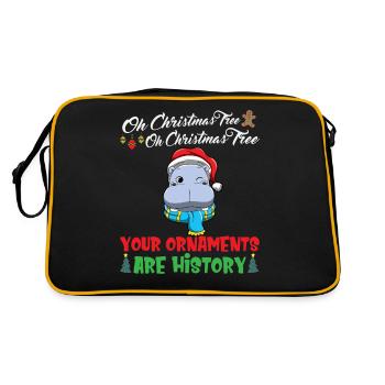 Oh Christmas Tree Your Ornaments Are History - Retro Bag - black/gold - Back
